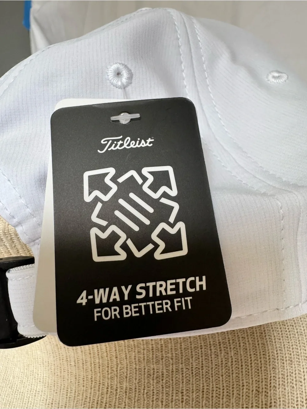 Titleist Tour Performance Hat NWT GT Players White Black Golf Cap Adjustable